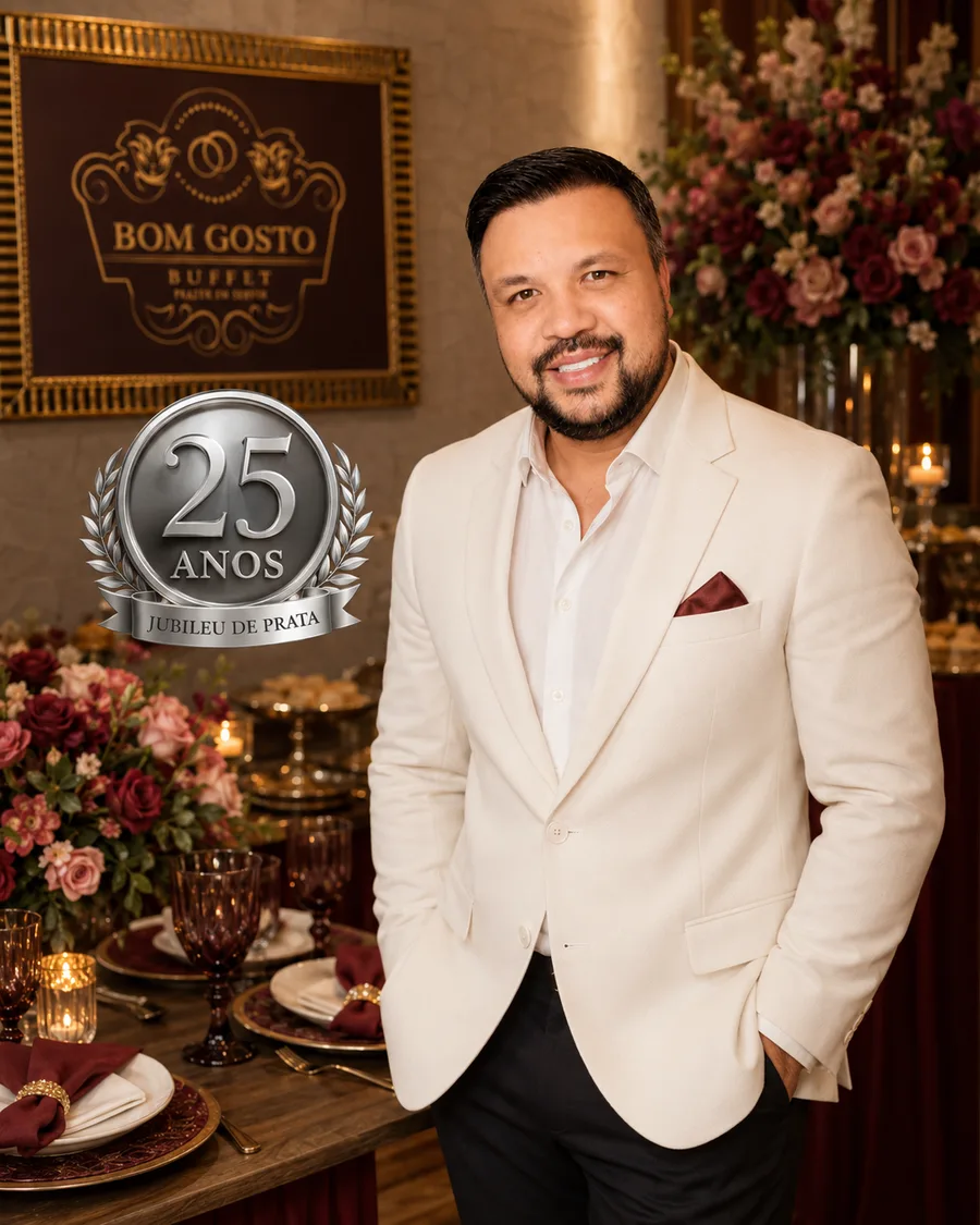 Evandro, do Buffet Bom Gosto, com 25 anos de tradição em eventos